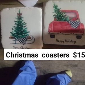 Christmas coasters  ceramic